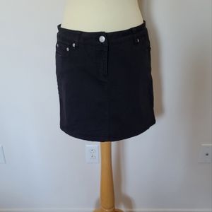 Black Denim Skirt